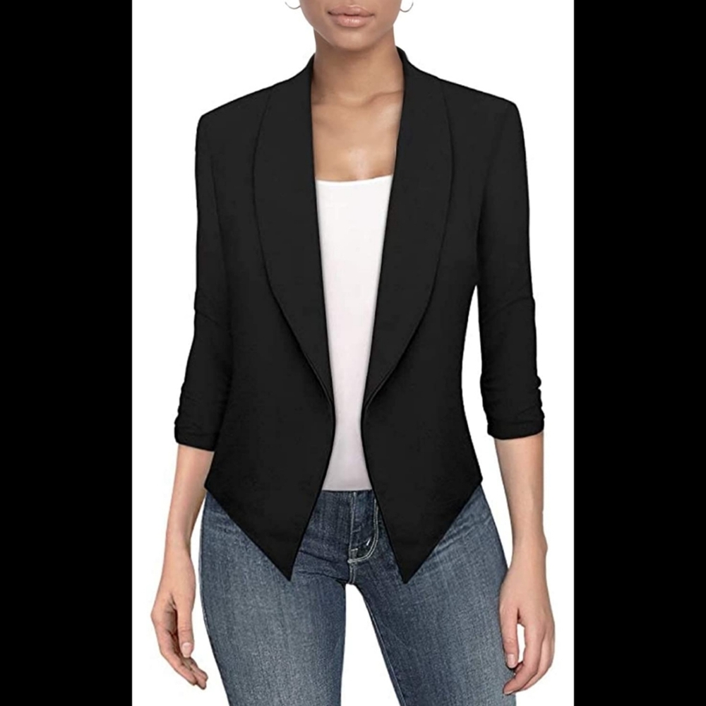 NWOT Black Open Front Blazer